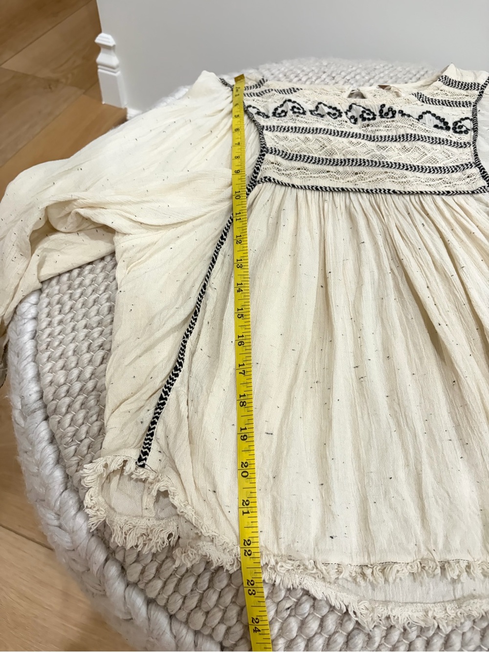 Free People Cyprus Avenue Ivory Embroidered Top Size Medium - Picture 6 of 14